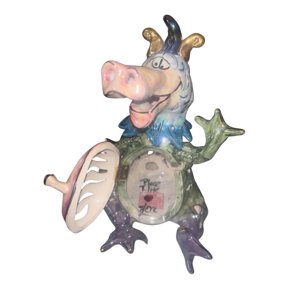 2000 Blue Sky Corp. Heather Goldminc Dragon Votive Tealight Candle Holder Statue